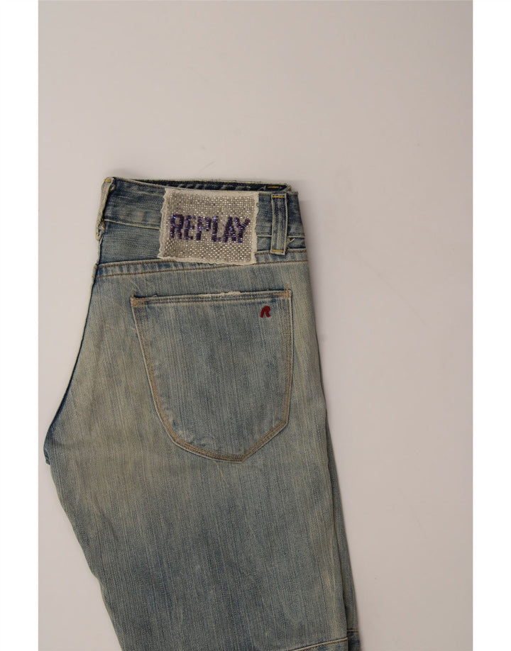 REPLAY Womens Bermuda Denim Shorts W30 Medium Blue Cotton Vintage Replay and Second-Hand Replay from Messina Hembry 