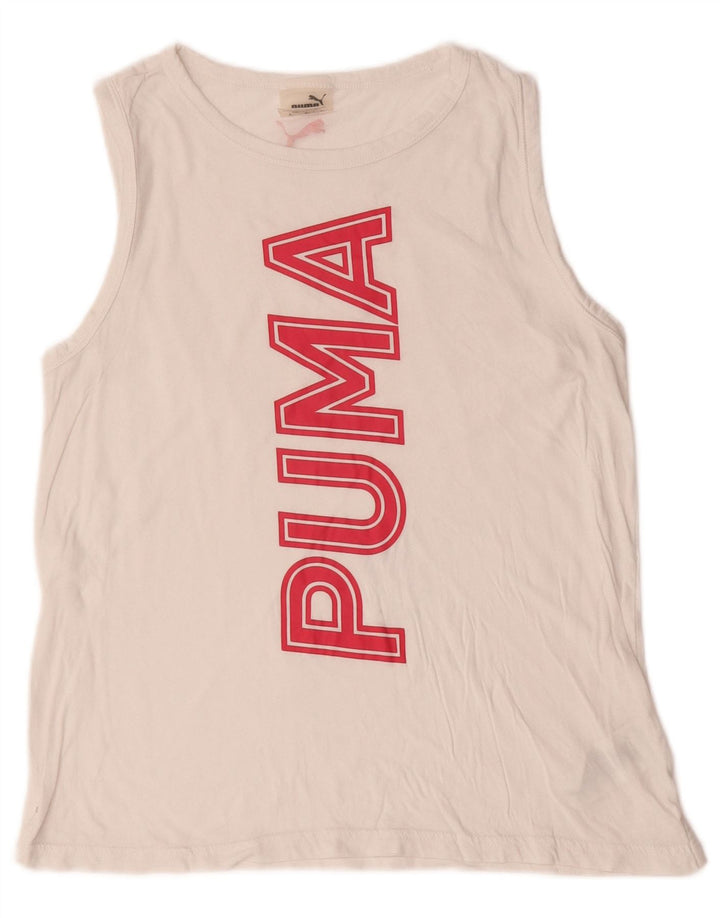 Canotta grafica oversize da donna Puma UK 10 piccola in cotone bianco