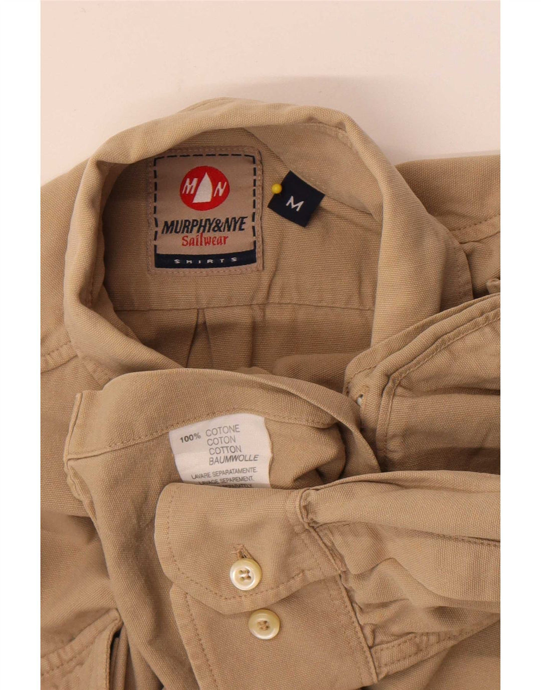 Camicia da uomo Murphy & Nye in cotone beige medio