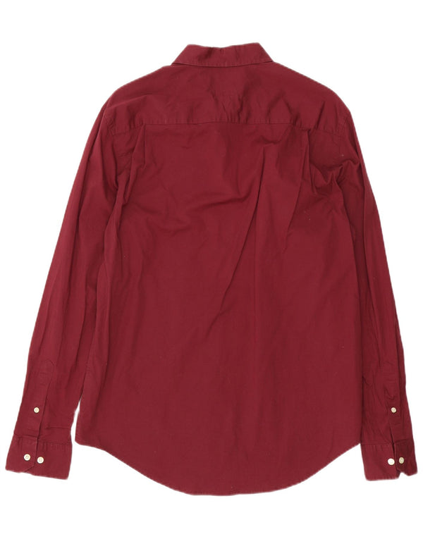 Camicia da uomo su misura Tommy Hilfiger in cotone bordeaux medio