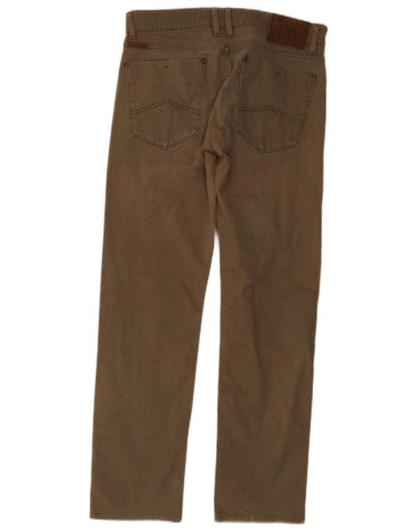 Pantaloni dritti da uomo in velluto a coste Marlboro Classics W32 L30 cotone beige