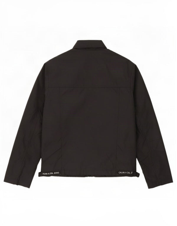 Giacca utility da uomo Calvin Klein Jeans UK 40 Large nera in poliammide