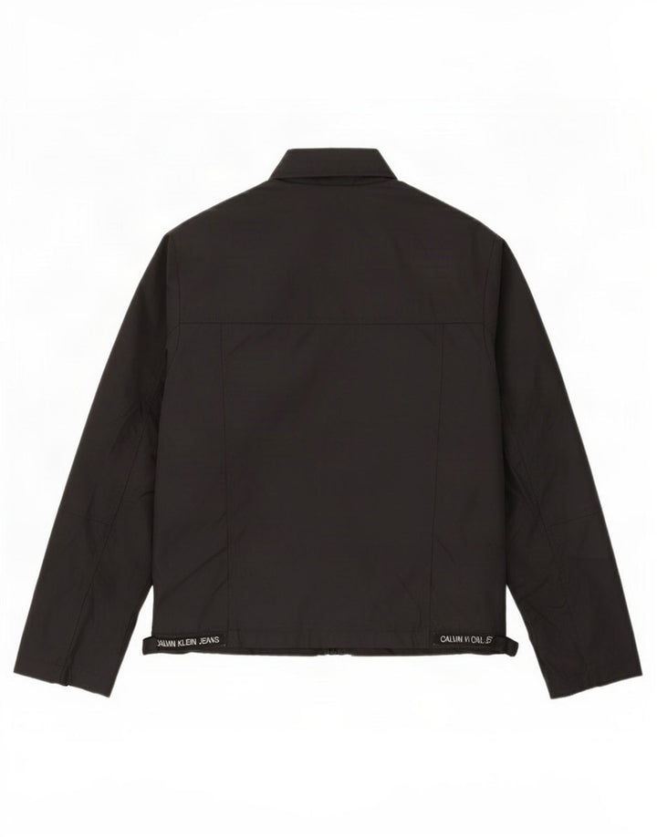 Giacca utility da uomo Calvin Klein Jeans UK 40 Large nera in poliammide