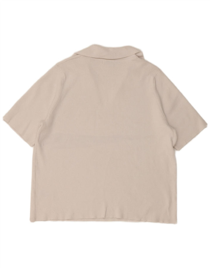 Polo da donna Marks & Spencer UK 18 XL cotone bianco