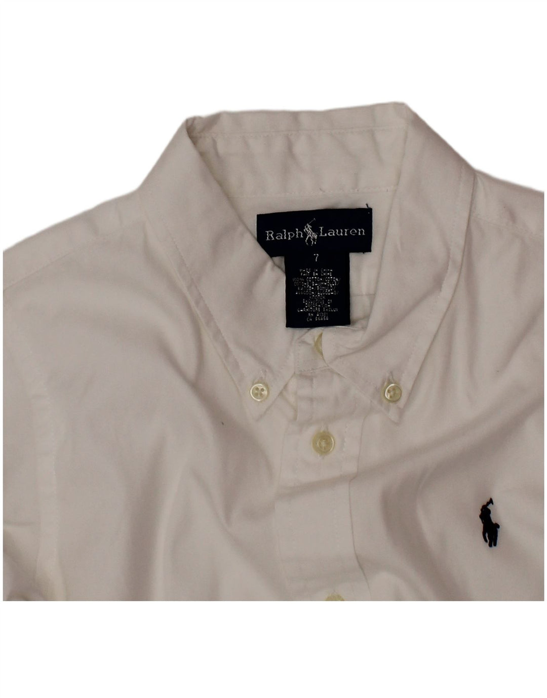Camicia Ralph Lauren per ragazzi 6-7 anni in cotone bianco