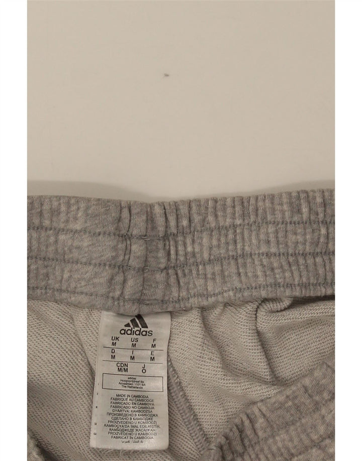 Pantaloncini sportivi da uomo Adidas in cotone chiazzato grigio medio