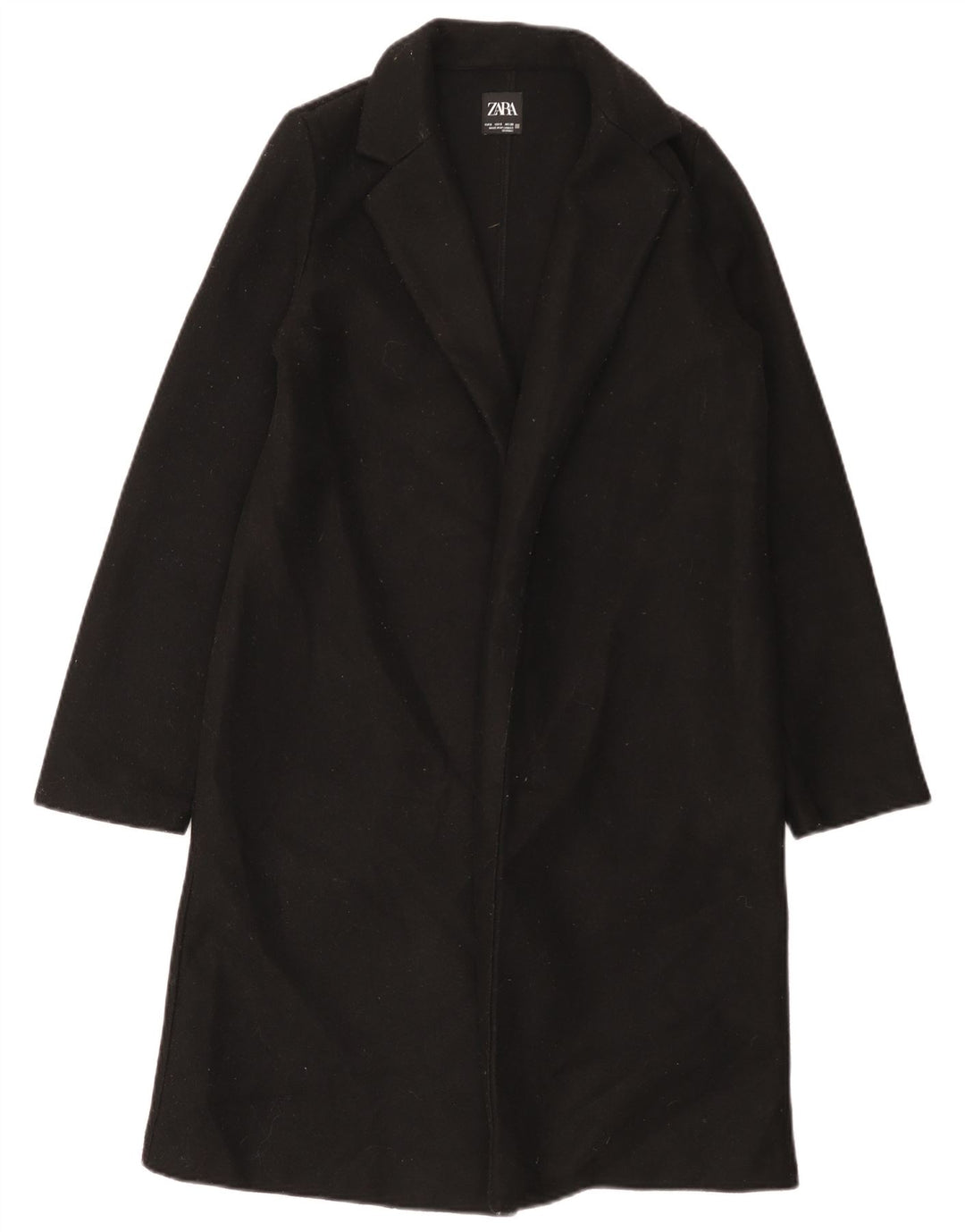 Soprabito aperto da donna Zara UK 10 piccolo poliestere nero