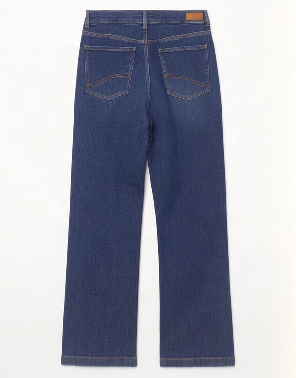 Fat Face Jeans da donna Elise a gamba larga UK 10 Small W30 L30 Cotone blu