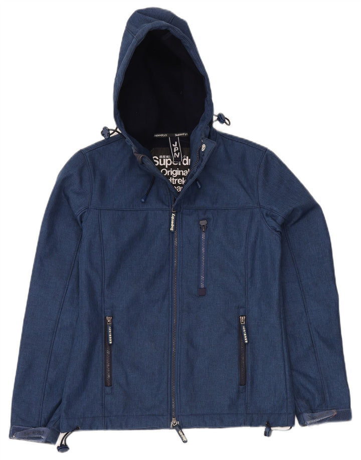 Giacca a vento da uomo con cappuccio SUPERDRY UK 36 piccola blu