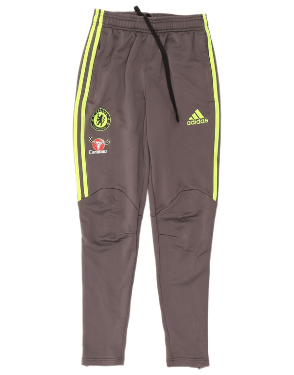 Pantaloni da tuta grafica Adidas da donna Chelsea FC XS poliestere grigio