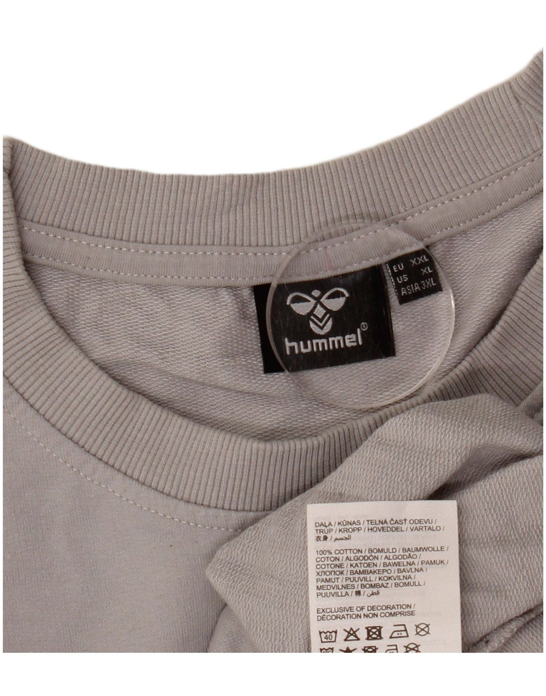Felpa da uomo HUMMEL maglione 2XL cotone grigio