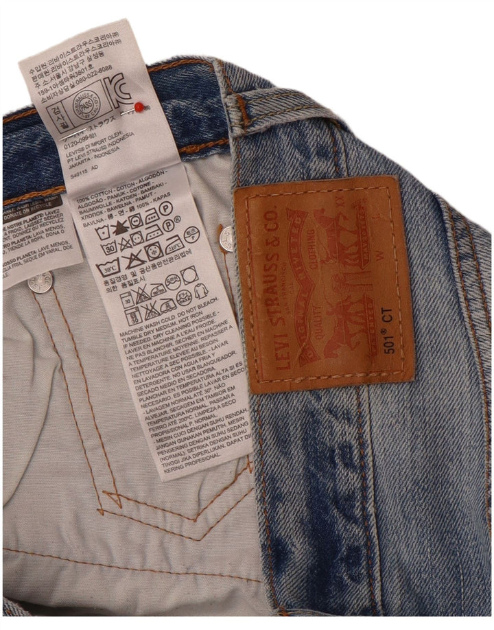 Jeans dritti invecchiati Levi's 501 CT da donna W26 L29 Blu