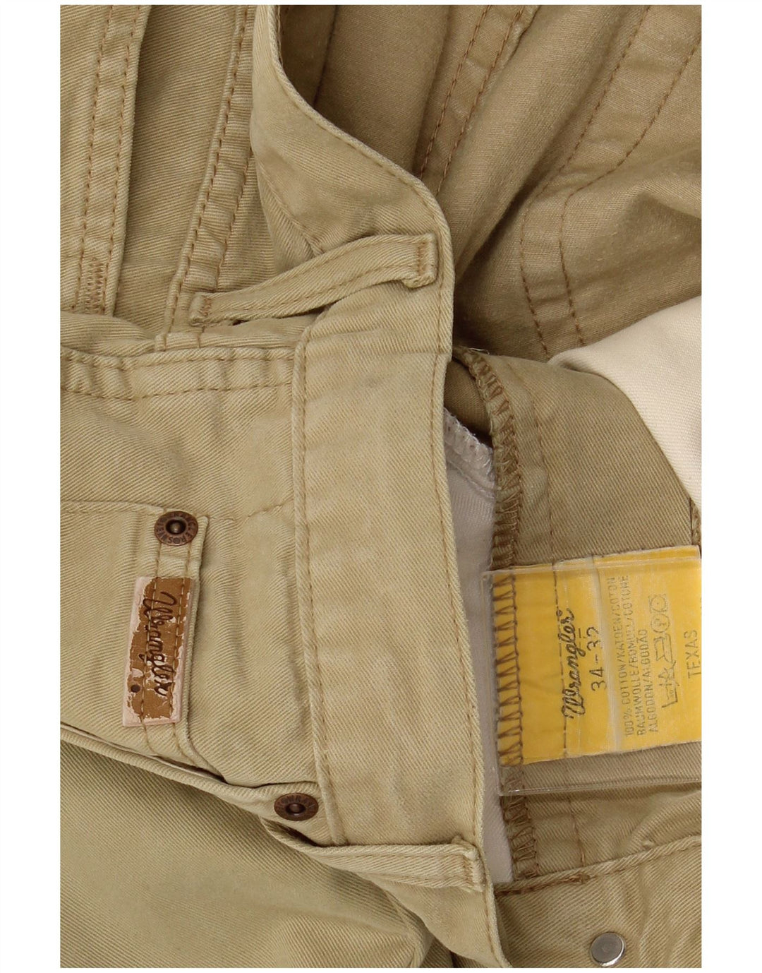 WRANGLER Pantaloni casual dritti da uomo Texas W34 L32 in cotone beige