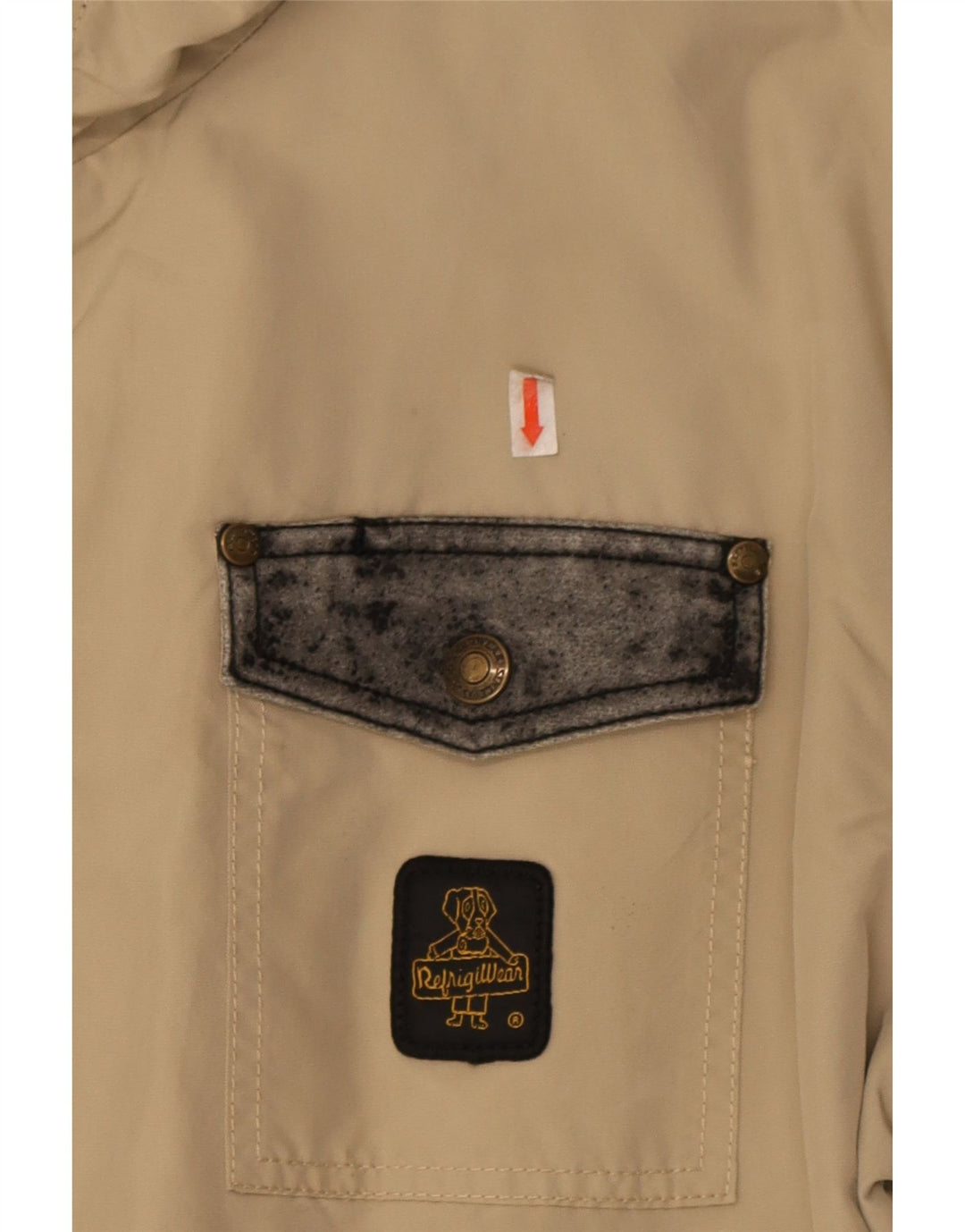 Giacca antipioggia bomber da uomo Refrigiwear UK 42 2XL Beige Colourblock