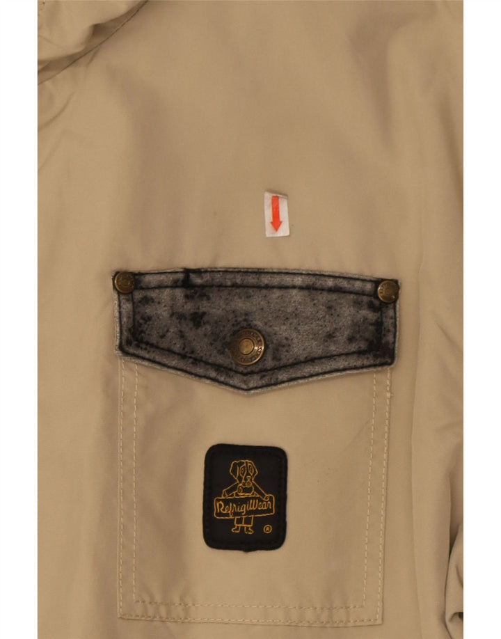 Giacca antipioggia bomber da uomo Refrigiwear UK 42 2XL Beige Colourblock