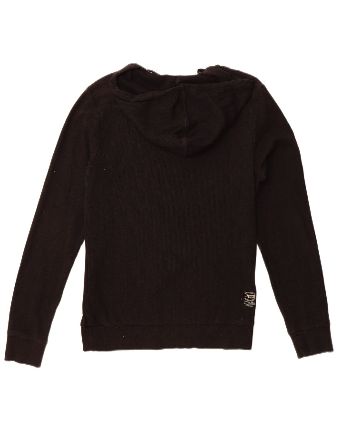 Mossimo Top grafico da uomo con cappuccio manica lunga medio nero