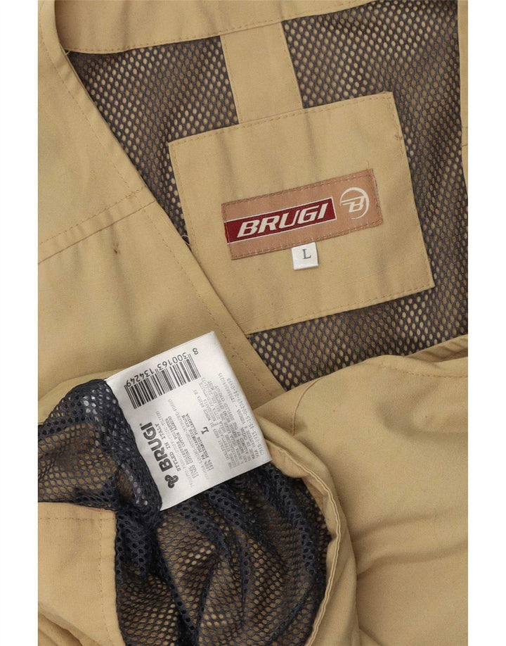 Gilet da uomo Brugi UK 40 Large in poliestere kaki