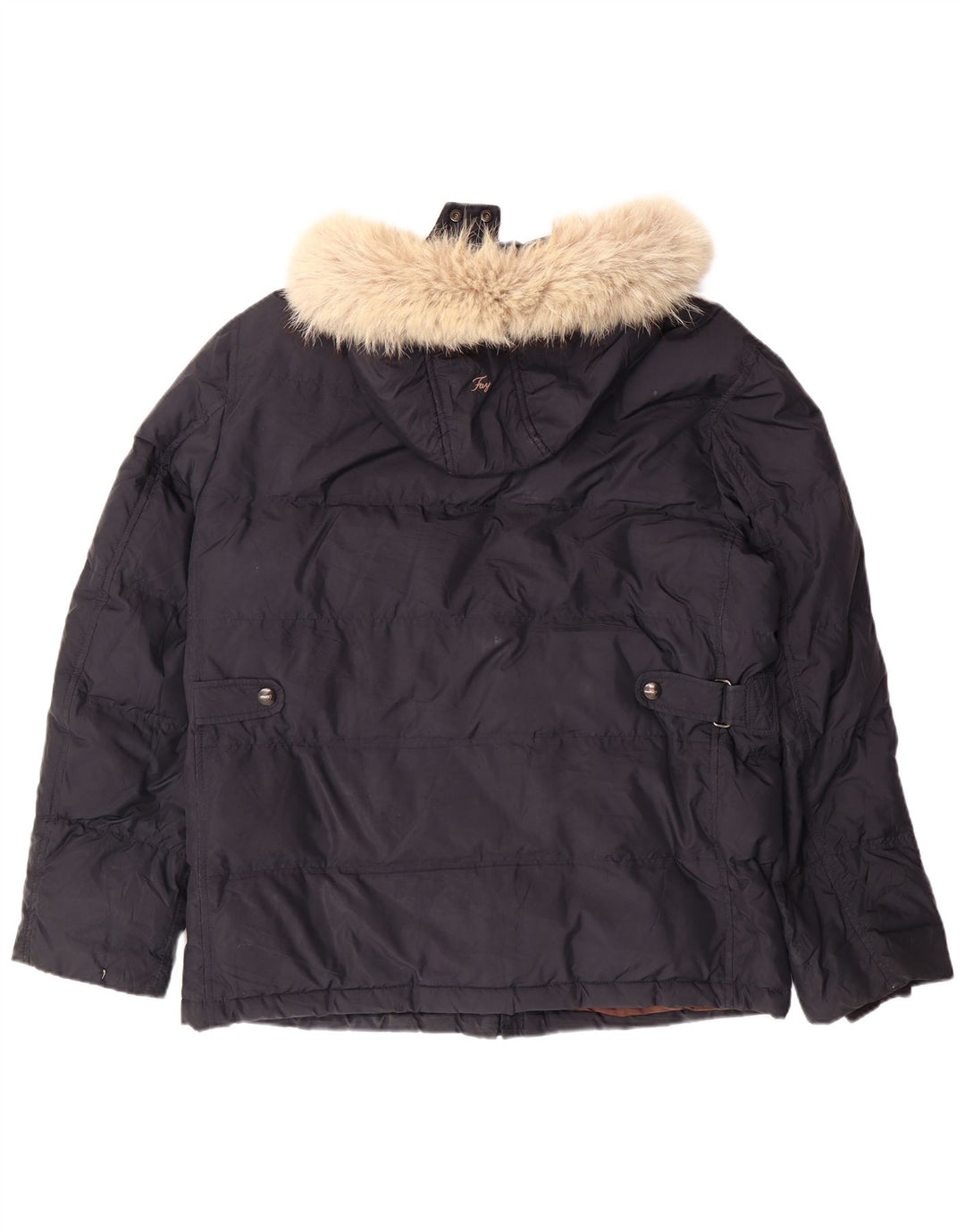 Giacca imbottita con cappuccio da uomo FAY UK 40 Large in poliestere blu navy