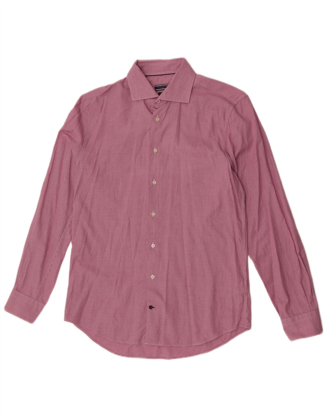 Camicia sartoriale da uomo Tommy Hilfiger taglia 41 16 grande pied de poule rosa