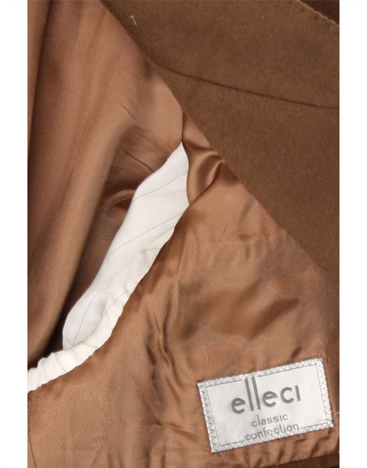Elleci Giacca blazer da uomo a 2 bottoni UK 40 Large Marrone Lambswool