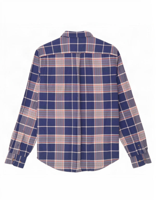 Camicia da uomo Ben Sherman Large in cotone a quadri blu navy