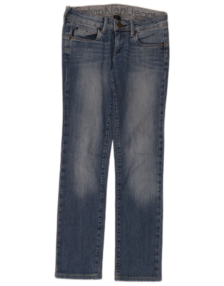 Jeans dritti da donna Calvin Klein W26 L30 cotone blu