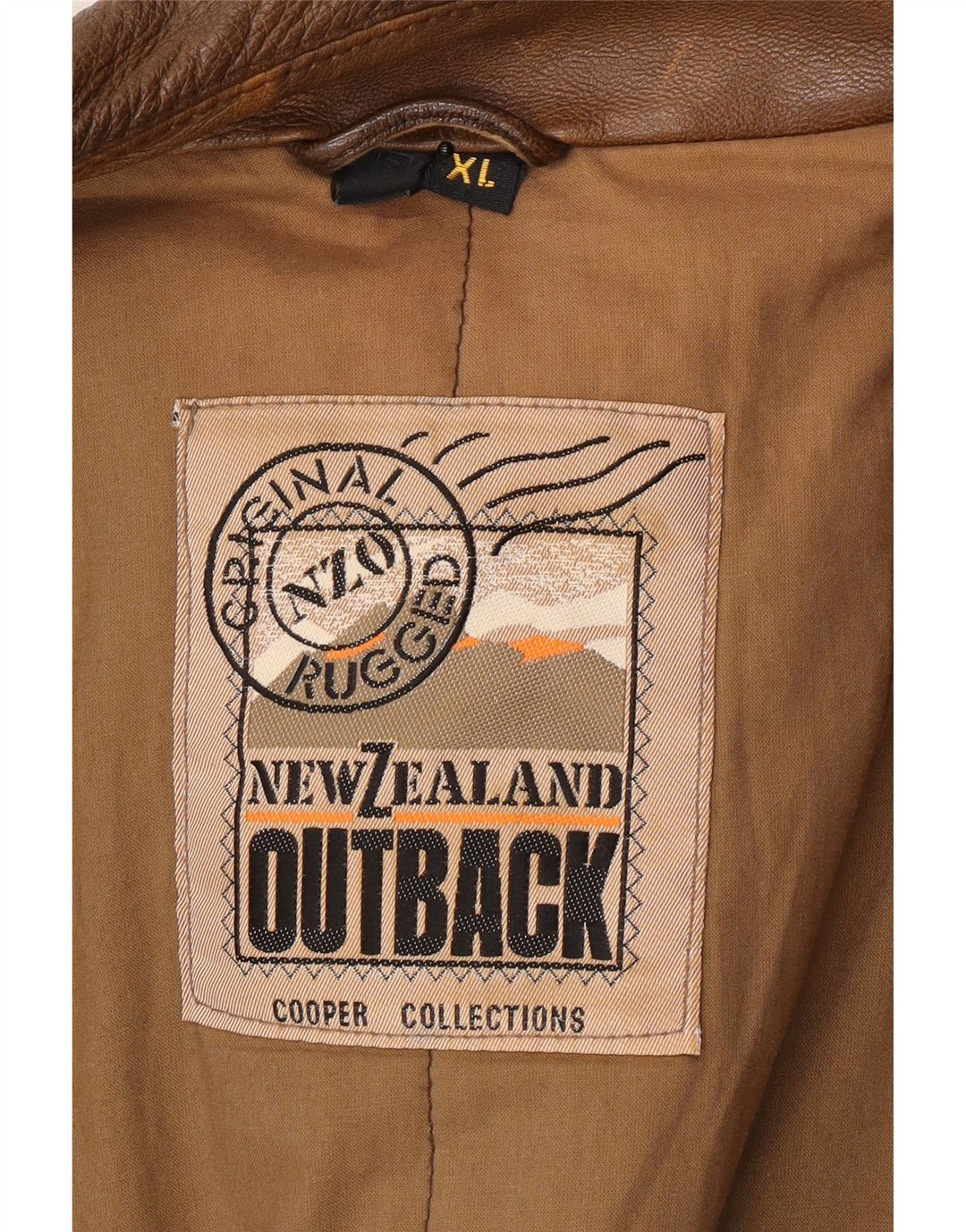 Giacca in pelle da uomo Outback UK 42 XL Pelle marrone