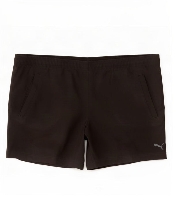 Pantaloncini sportivi da uomo Puma Large neri in poliestere