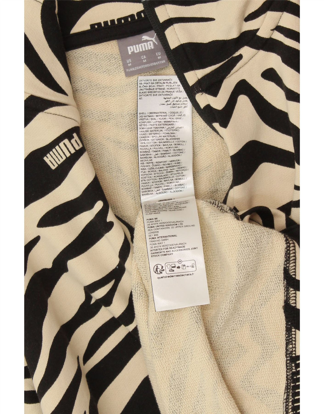 Felpa oversize da donna PUMA UK 14 media bianco sporco