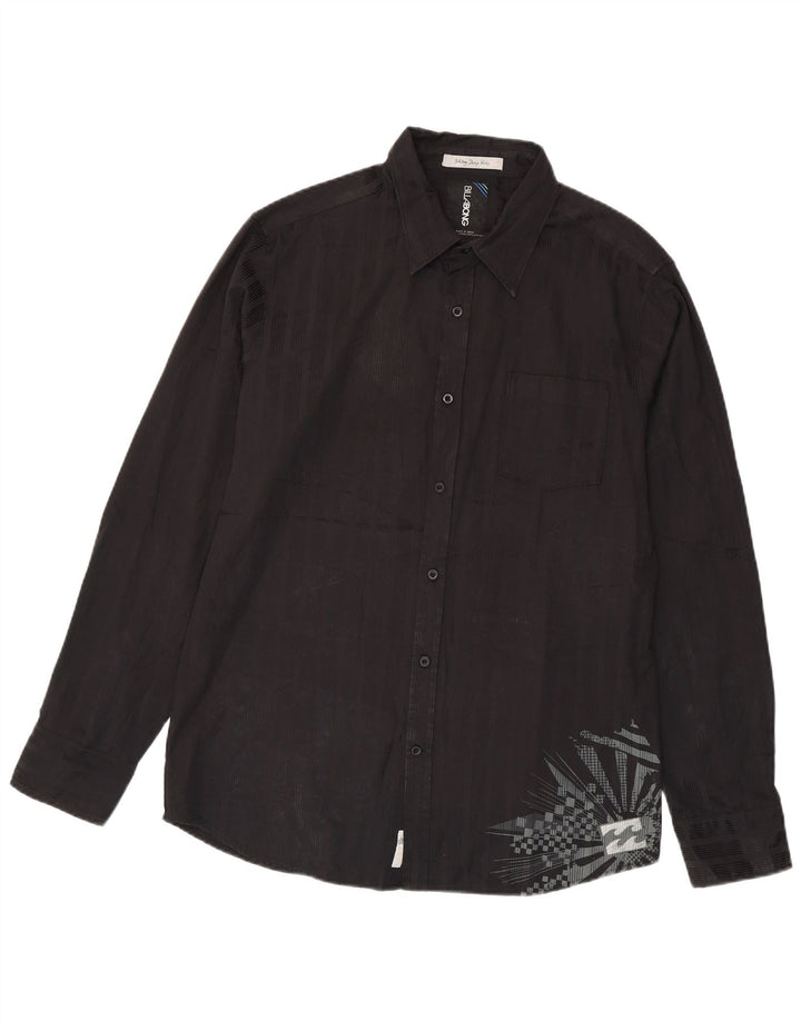 Camicia grafica da uomo Billabong XL poliestere a righe nere