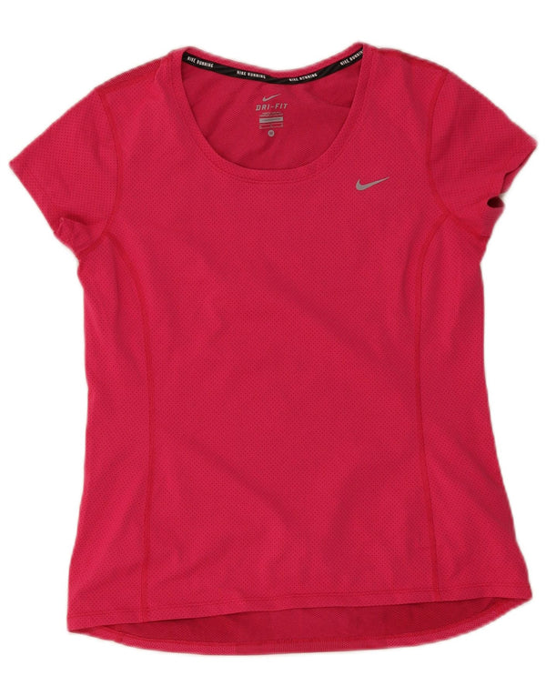 T-shirt da donna Nike Dri Fit Top UK 12 poliestere rosa medio