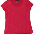T-shirt da donna Nike Dri Fit Top UK 12 poliestere rosa medio