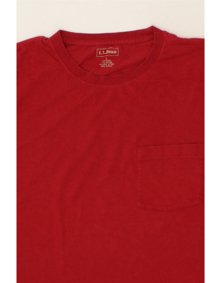 L.L.BEAN Mens T-Shirt Top Large Red Cotton Vintage L.L.Bean and Second-Hand L.L.Bean from Messina Hembry 
