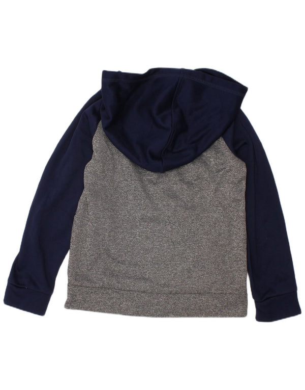 Felpa con cappuccio e zip grafica PUMA per ragazzi 5-6 anni in poliestere color block grigio