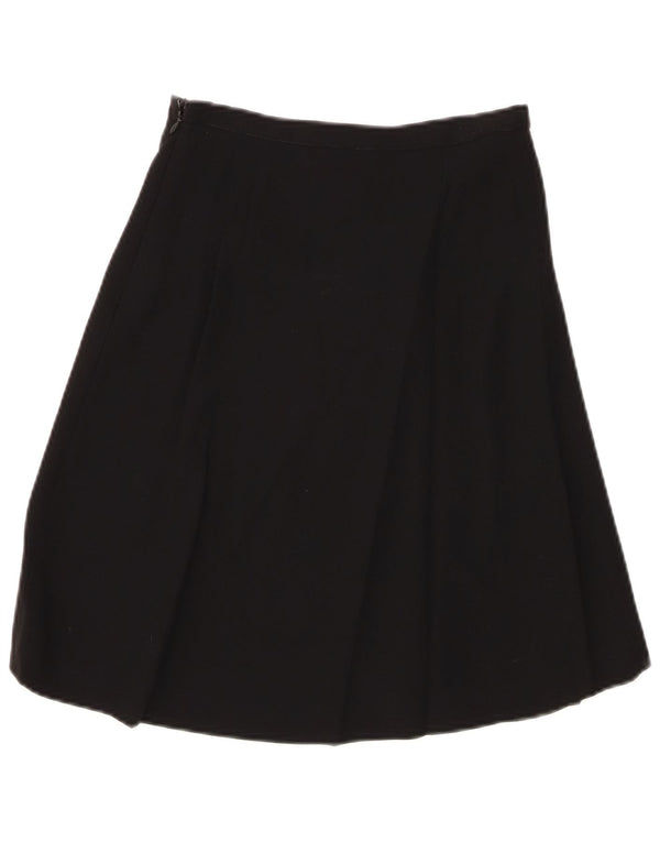 EMPORIO ARMANI Gonna a trapezio da donna a vita alta IT 40 Small W24 Lana nera