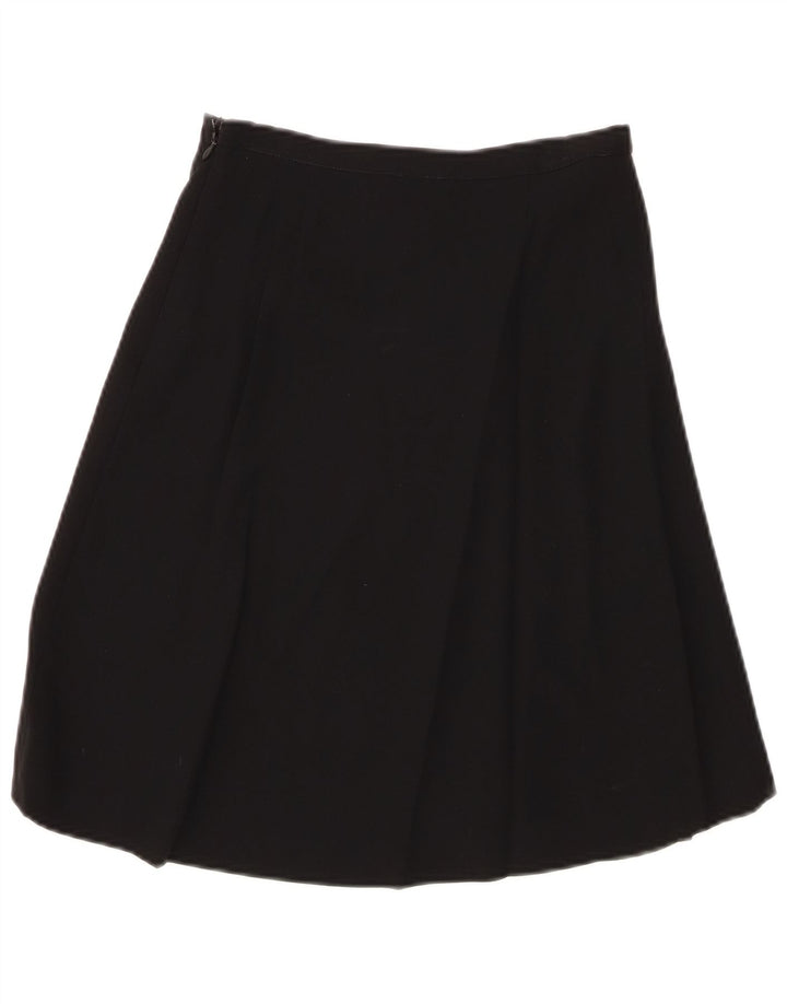 EMPORIO ARMANI Gonna a trapezio da donna a vita alta IT 40 Small W24 Lana nera