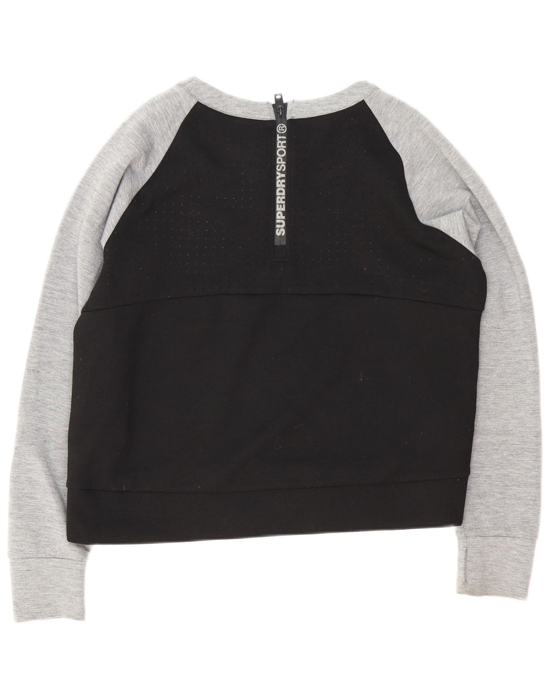 Felpa con grafica da donna Superdry Maglione UK 16 Large Black Colourblock