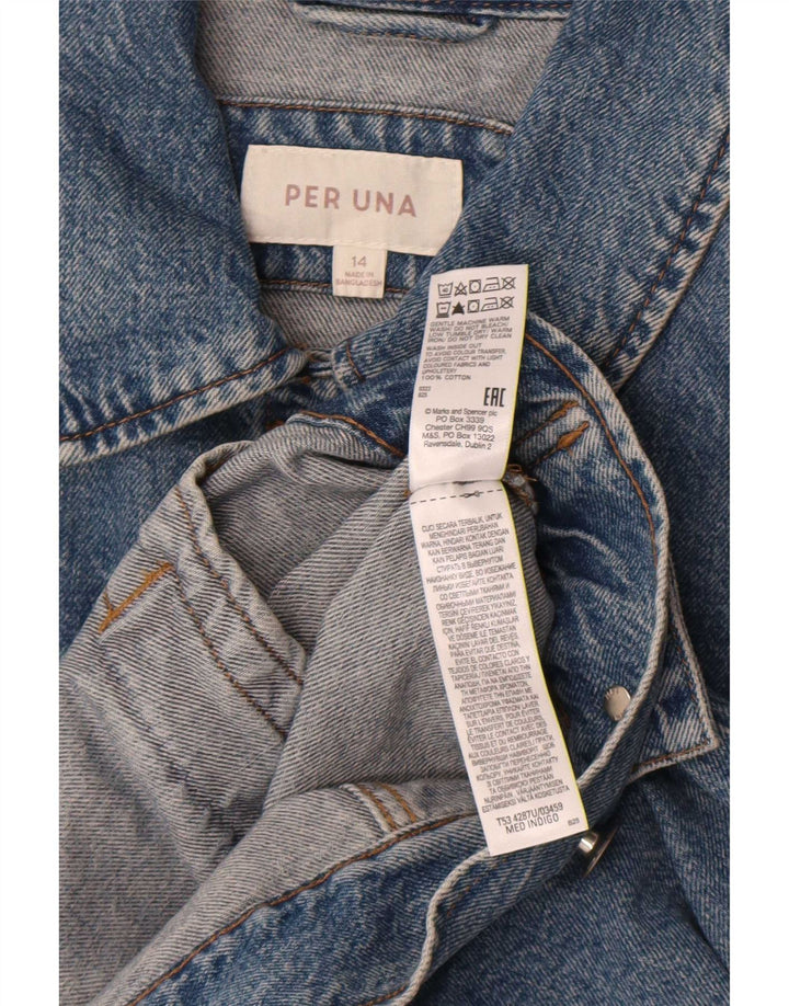 Giacca in denim Marks & Spencer da donna Per Una UK 14 grande cotone blu