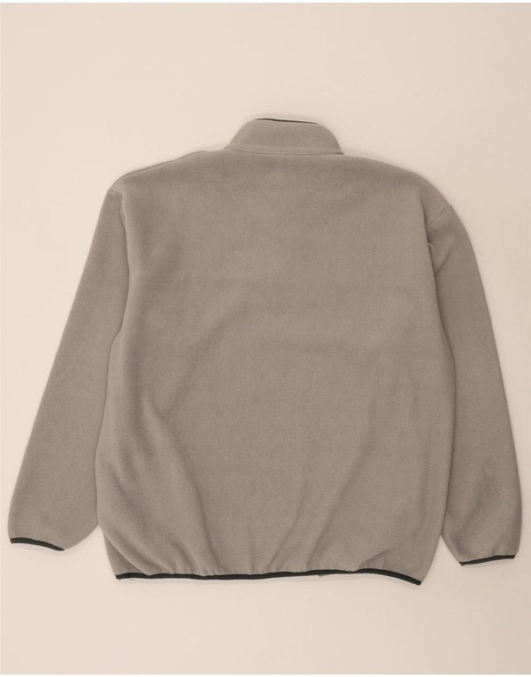 Maglione in pile da uomo Champion con collo a bottoni, grande poliestere grigio