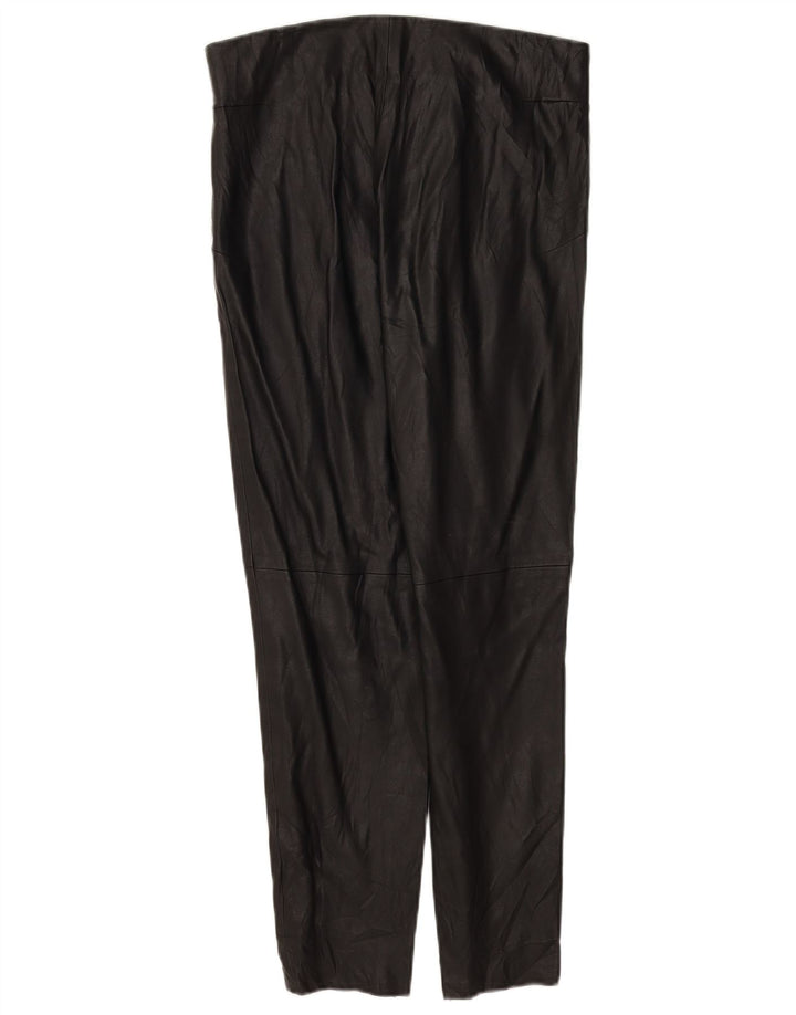 Pantaloni slim da donna in ecopelle Zara grandi W34 L27 poliuretano nero