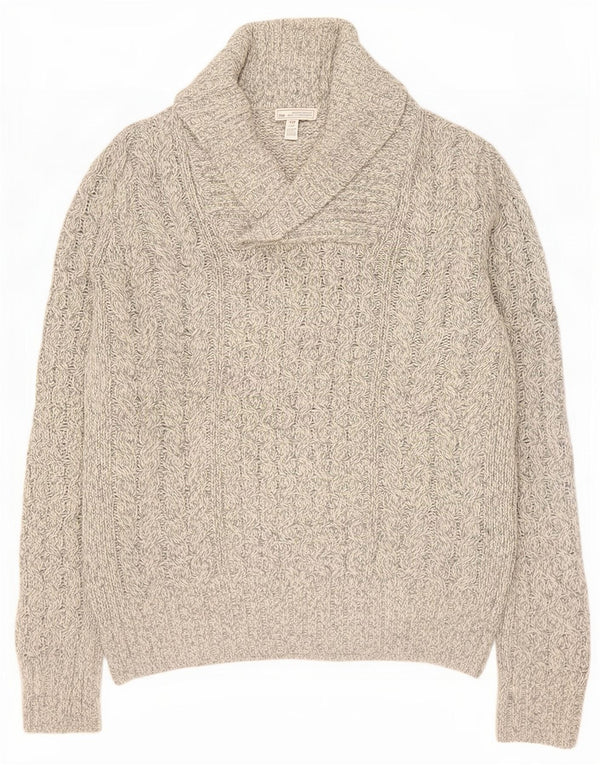 Maglione Gap da uomo con collo a scialle piccolo acrilico chiazzato grigio