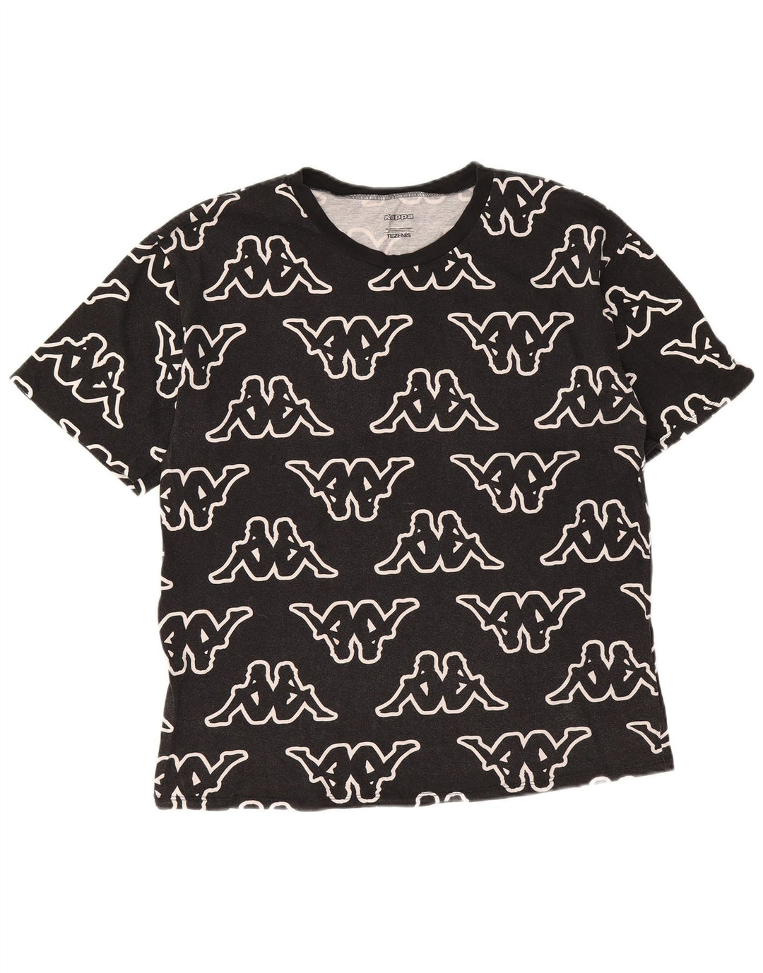 T-shirt grafica da uomo Kappa Tezenis Top Small in cotone nero