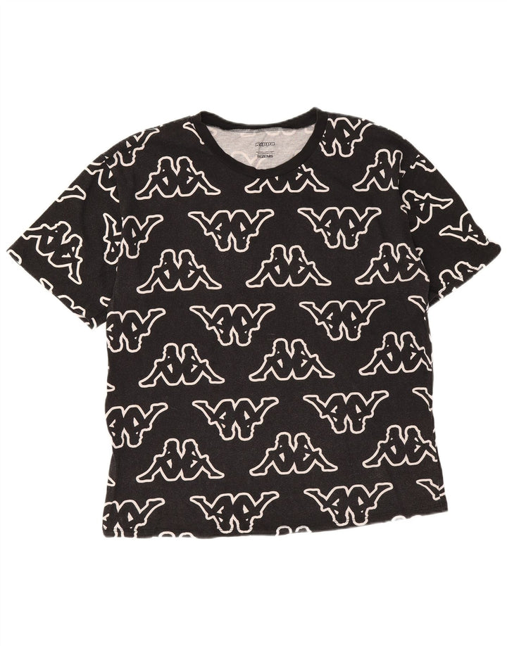T-shirt grafica da uomo Kappa Tezenis Top Small in cotone nero