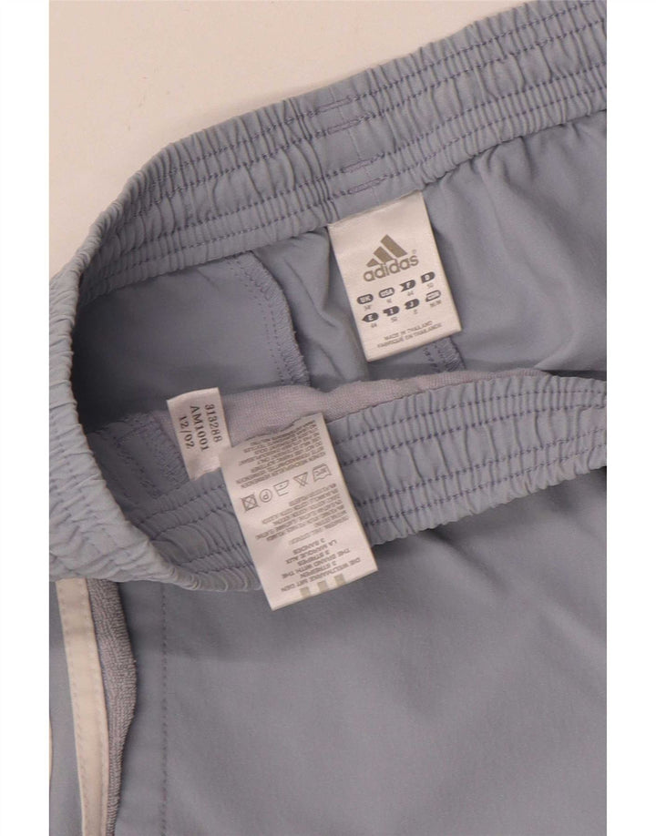 Pantaloncini sportivi da uomo Adidas in nylon blu medio