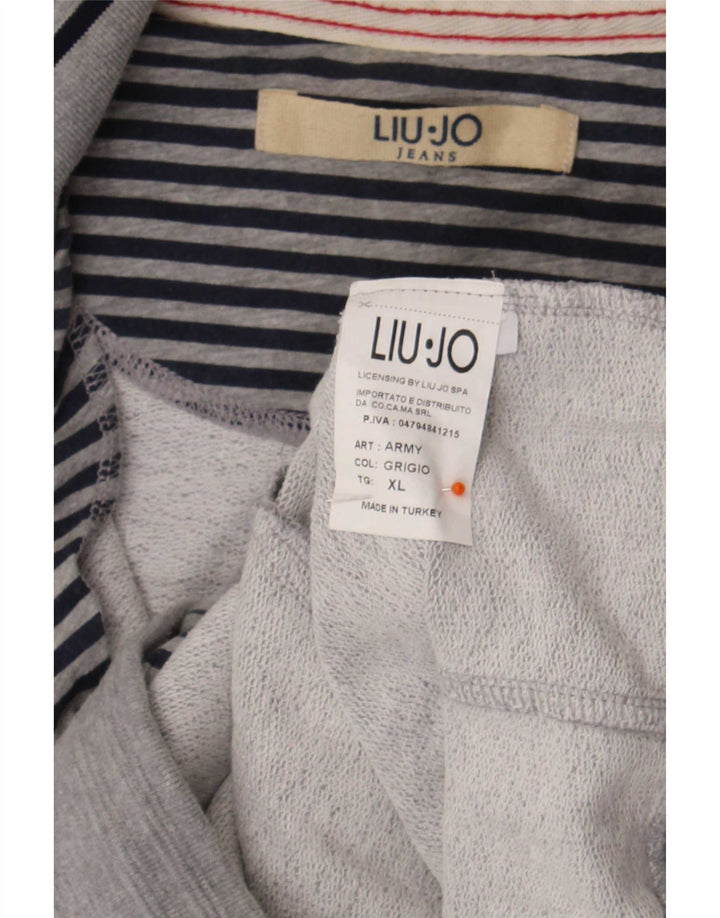 Giacca da ginnastica grafica da uomo Liu Jo XL in cotone grigio