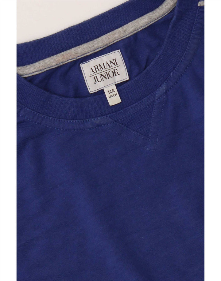 Maglia Armani Junior Bambino Manica Lunga 13-14 Anni Blu