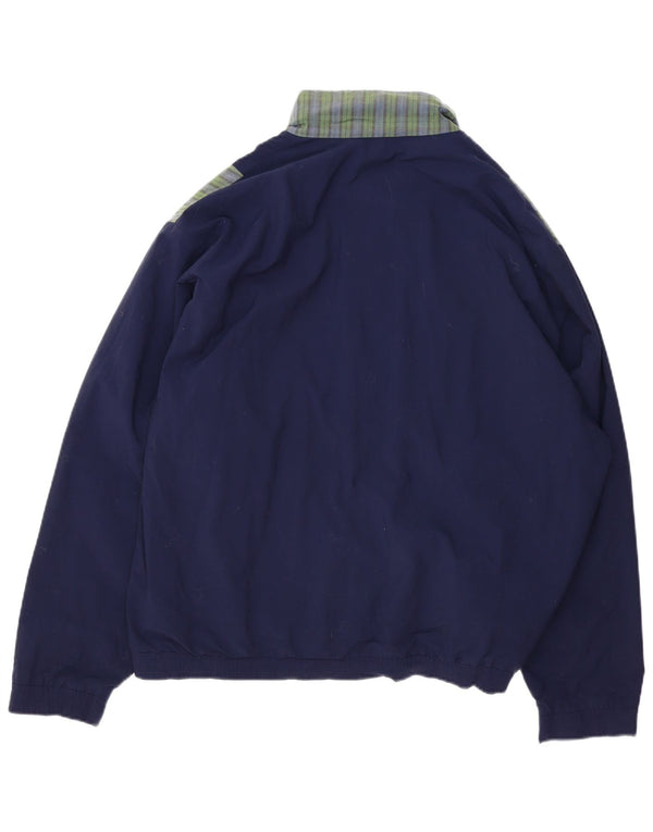 MARKS & SPENCER Giubbotto bomber da uomo UK 40 Grande poliammide a quadri blu navy
