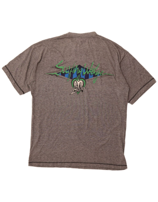 LOTTO Mens Graphic T-Shirt Top UK 44/46 2XL Grey Flecked Polyester