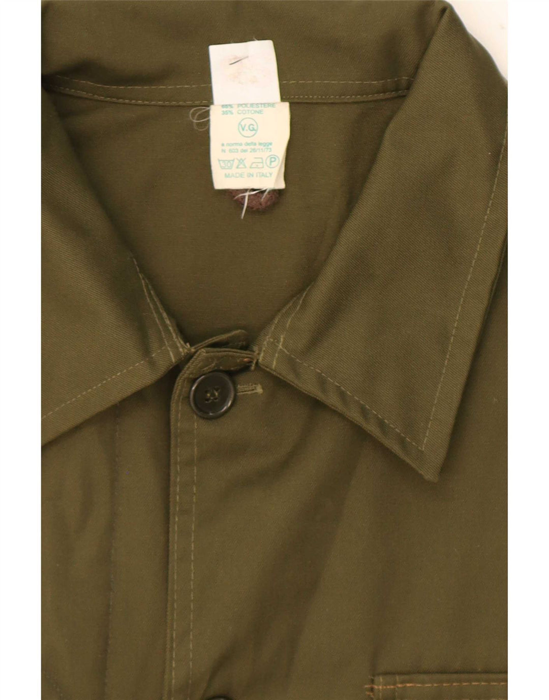 Giacca utilitaria vintage da uomo IT 52 XL Poliestere kaki