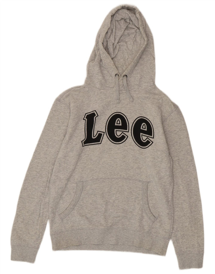 Maglione con cappuccio grafico da uomo LEE piccolo in cotone grigio